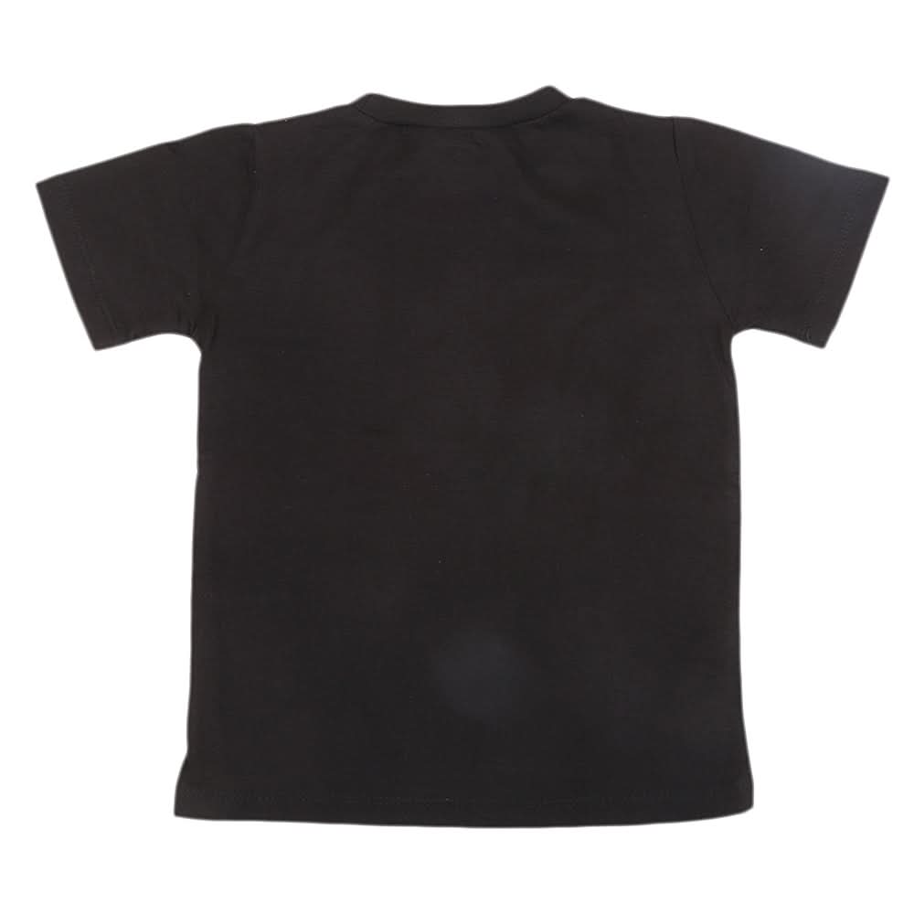 Boys Printed Half Sleeves T-Shirt 4747 - Black, Kids, Boys T-Shirts, Chase Value, Chase Value