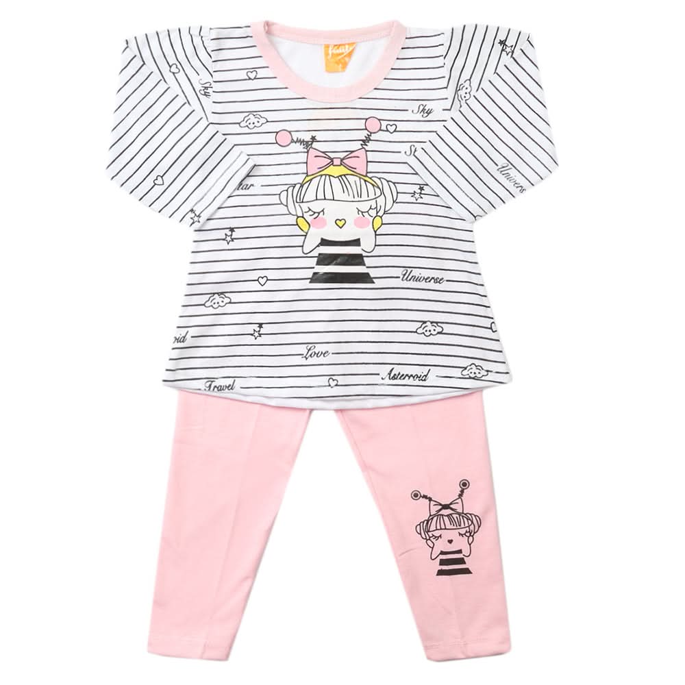 Girls Full Sleeves Suit - Pink, Girls Suits, Chase Value, Chase Value