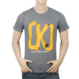 Men's Half Sleeves Printed T-Shirt - Grey, Men, T-Shirts And Polos, Chase Value, Chase Value