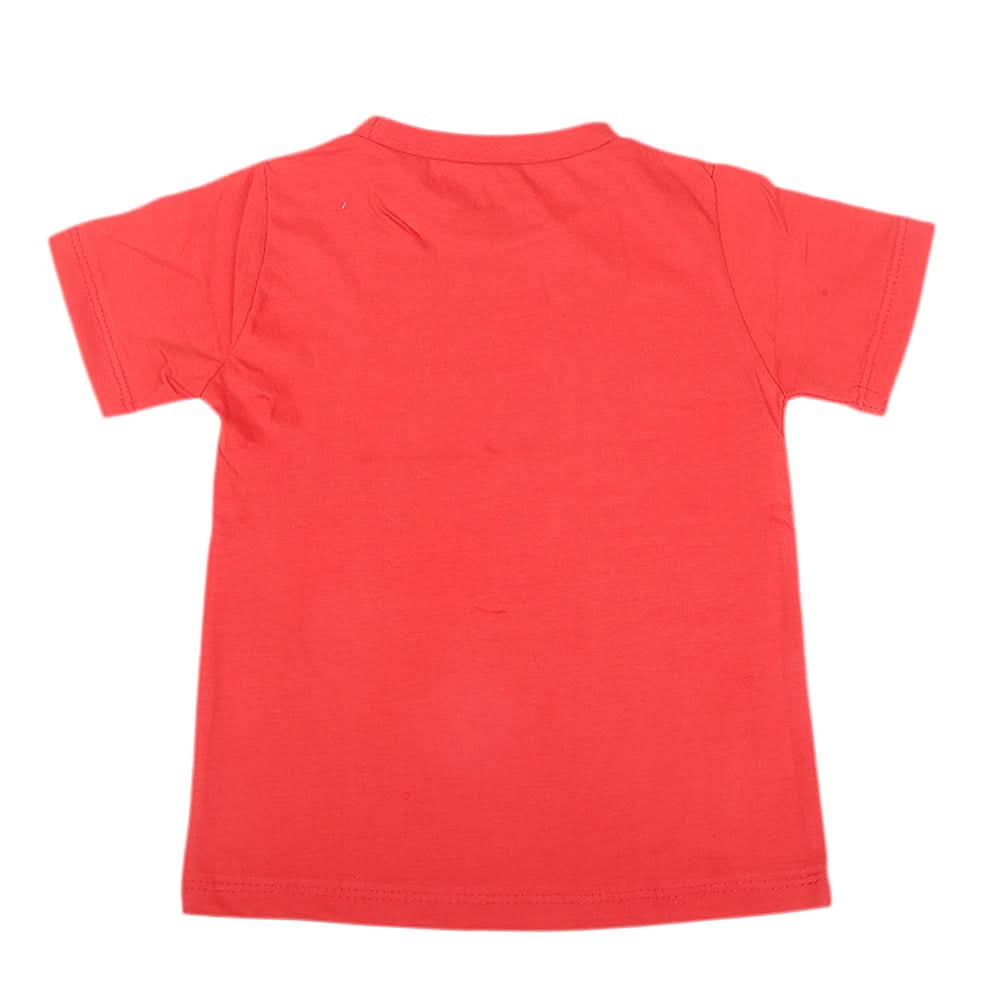 Boys Printed Half Sleeves T-Shirt 4733 - Red, Kids, Boys T-Shirts, Chase Value, Chase Value