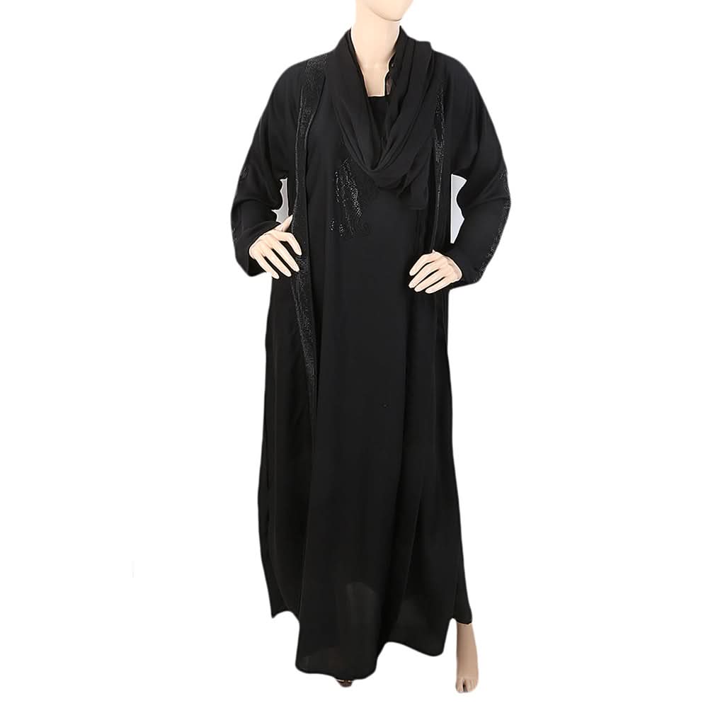 Women's Nag Patti Abaya - Black, Women, Abayas, Chase Value, Chase Value