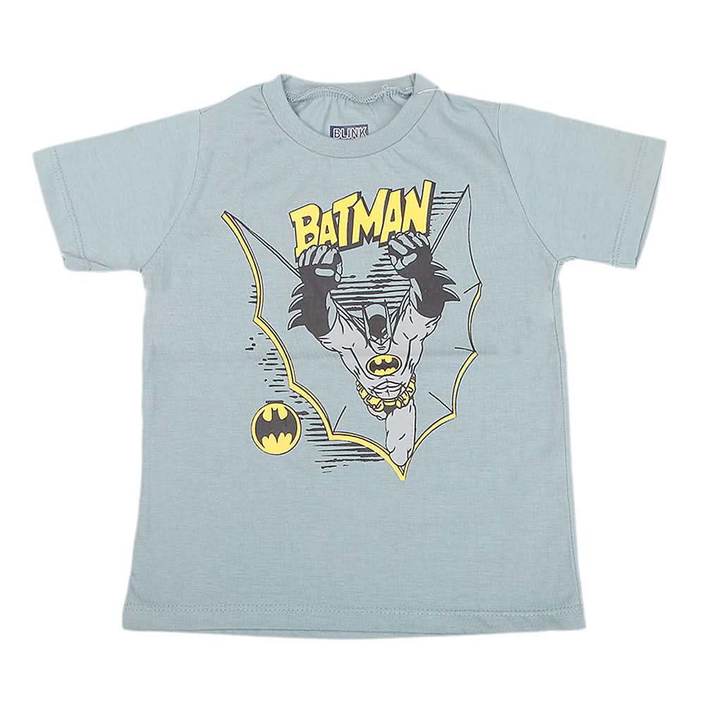 Boys Printed Half Sleeves T-Shirt 4733 - Steel Blue, Kids, Boys T-Shirts, Chase Value, Chase Value