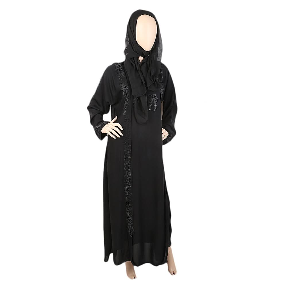 Women's Nag Patti Abaya - Black, Women, Abayas, Chase Value, Chase Value