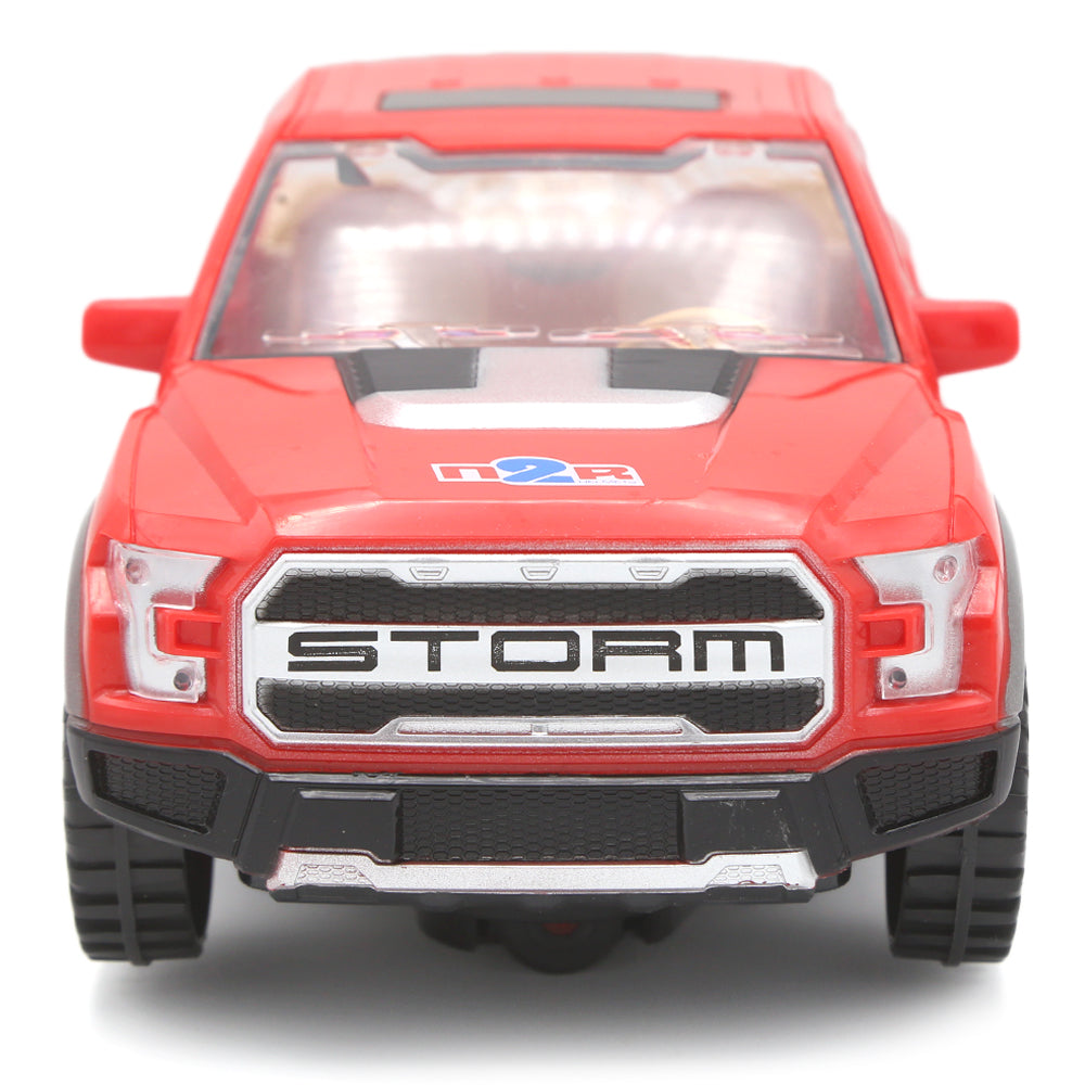 Battery Operated Car with Music & Light - Red, Kids, Battery Operated Toys, Chase Value, Chase Value