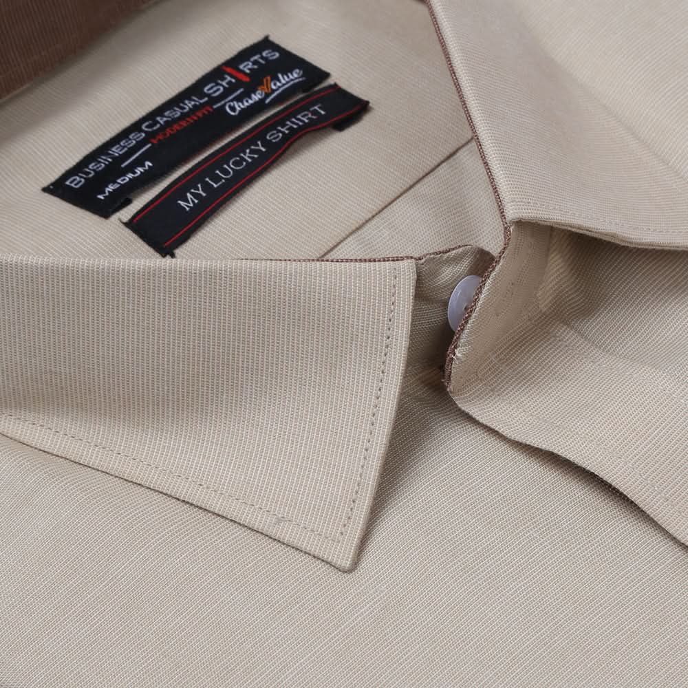 Mens Business Casual Shirt - Beige, Men, Shirts, Chase Value, Chase Value