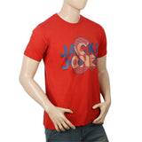 Men's Half Sleeves Printed T-Shirt - Rust, Men, T-Shirts And Polos, Chase Value, Chase Value