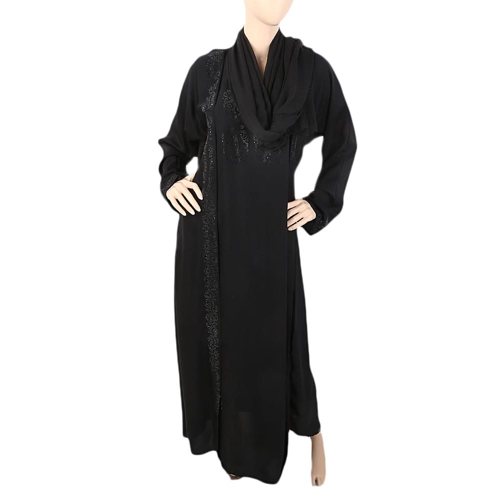 Women's Nag Patti Abaya - Black, Women, Abayas, Chase Value, Chase Value