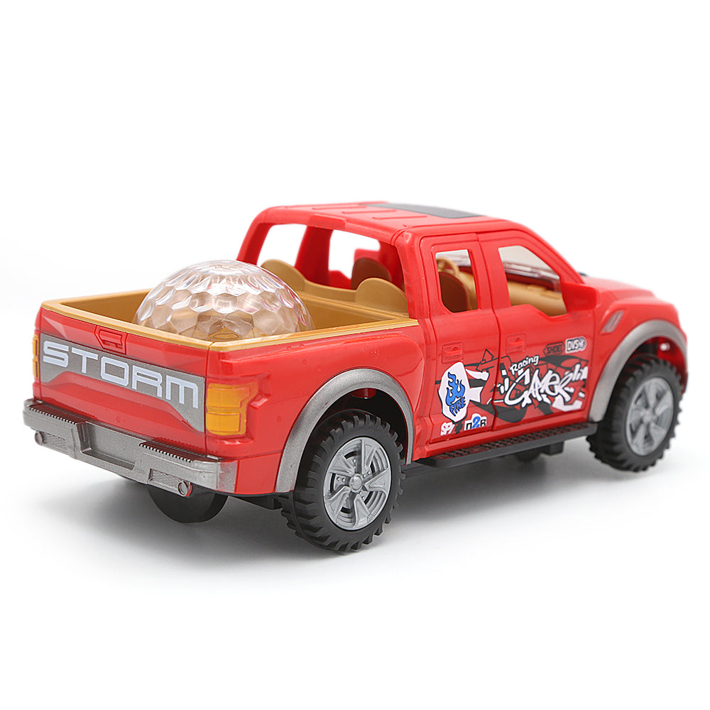 Battery Operated Car with Music & Light - Red, Kids, Battery Operated Toys, Chase Value, Chase Value