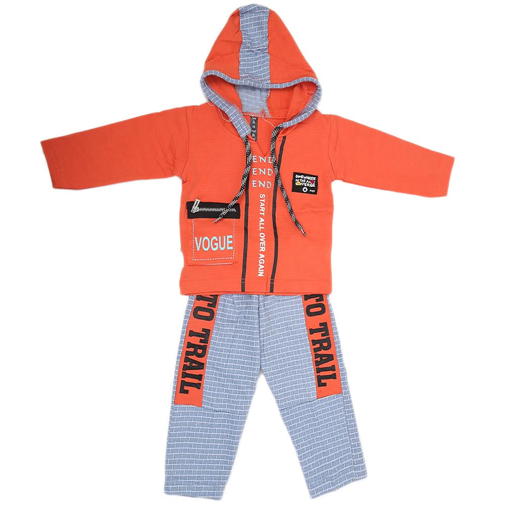 Boys Full Sleeves Suit (42611) - Orange, Kids, Boys Sets And Suits, Chase Value, Chase Value