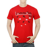 Men's Half Sleeves Printed T-Shirt - Red, Men, T-Shirts And Polos, Chase Value, Chase Value