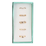 Women's Finger Rings 5 Pcs - Golden, Women, Finger Rings, Chase Value, Chase Value