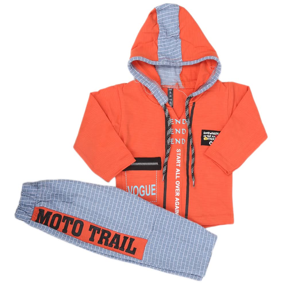 Boys Full Sleeves Suit (42611) - Orange, Kids, Boys Sets And Suits, Chase Value, Chase Value