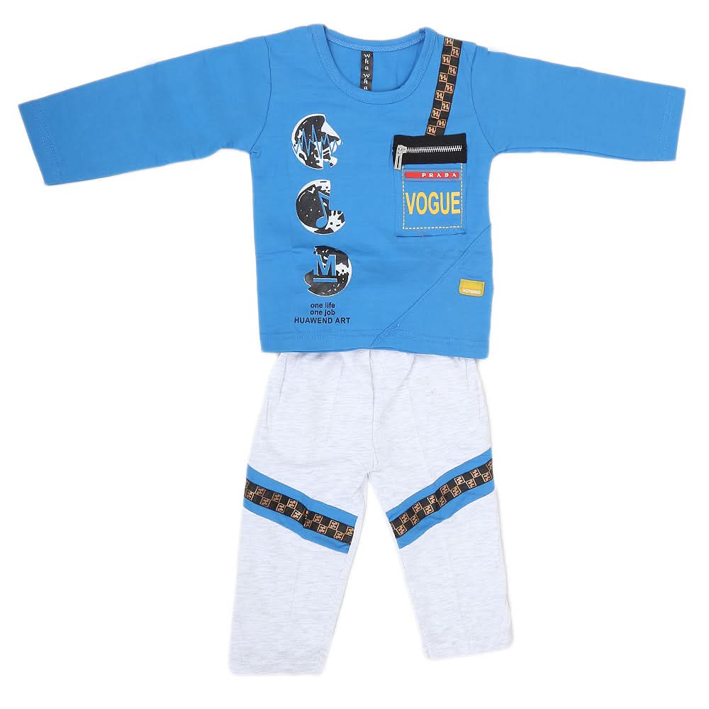 Boys Full Sleeves Suit (42613) - Blue, Kids, Boys Sets And Suits, Chase Value, Chase Value