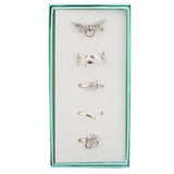Women's Finger Rings 5 Pcs - Silver, Women, Finger Rings, Chase Value, Chase Value