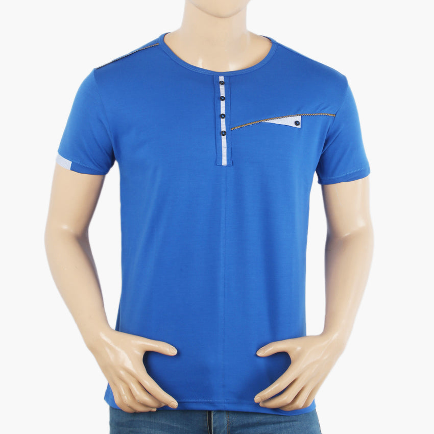 Men's Half Sleeves T-Shirt - Blue, Men's T-Shirts & Polos, Chase Value, Chase Value