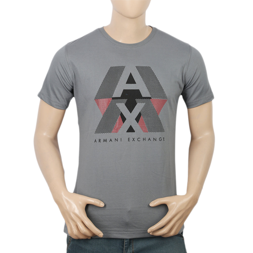 Men's Half Sleeves Printed T-Shirt - Grey, Men, T-Shirts And Polos, Chase Value, Chase Value