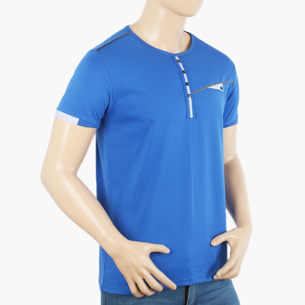 Men's Half Sleeves T-Shirt - Blue, Men's T-Shirts & Polos, Chase Value, Chase Value