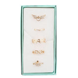 Women's Finger Rings 5 Pcs - Golden, Women, Finger Rings, Chase Value, Chase Value