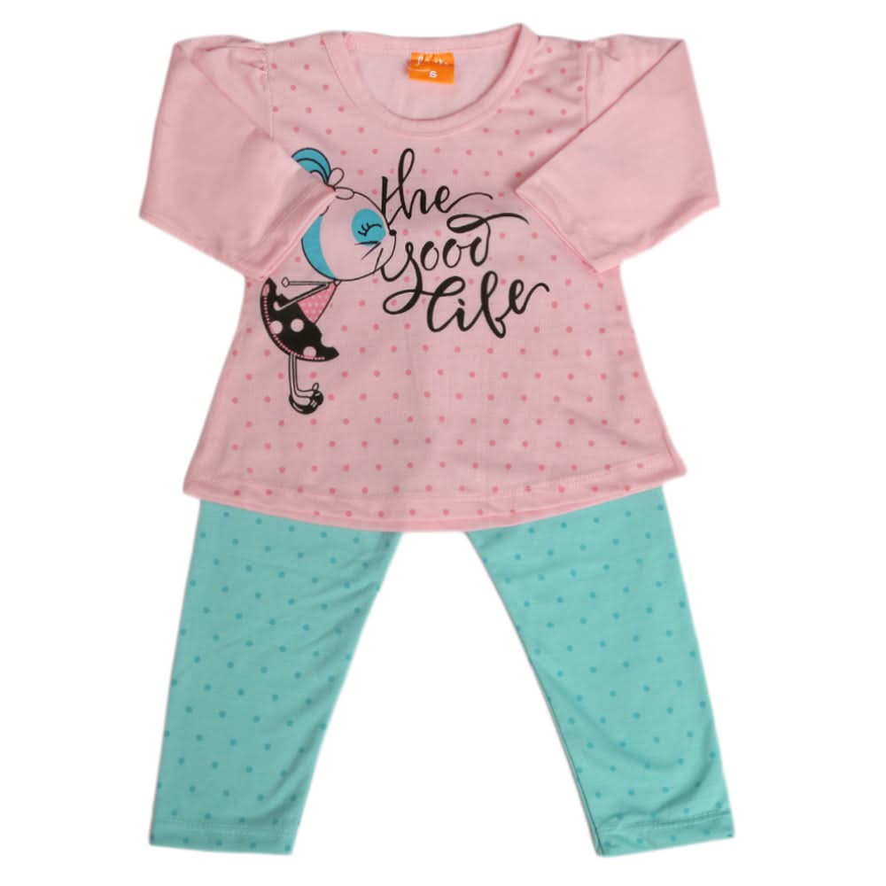 Girls Full Sleeves Suit - Pink, Girls Suits, Chase Value, Chase Value