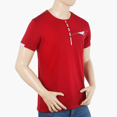 Men's Half Sleeves T-Shirt - Maroon, Men's T-Shirts & Polos, Chase Value, Chase Value