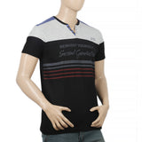 Men's Half Sleeves Round Neck T-Shirt - Black, Men, T-Shirts And Polos, Chase Value, Chase Value