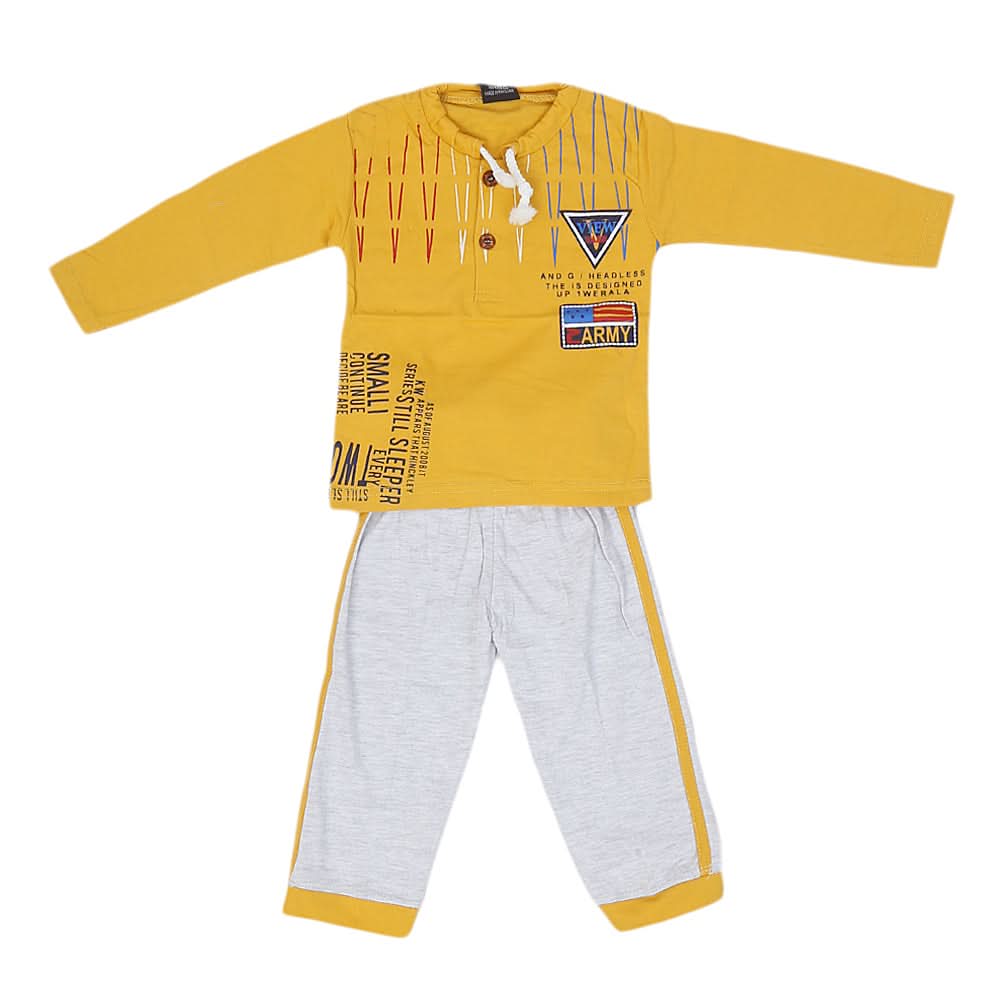 Boys Full Sleeves Suit - Mustard, Kids, Boys Sets And Suits, Chase Value, Chase Value