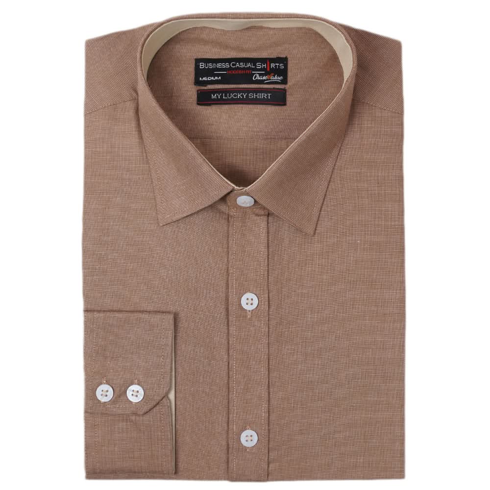 Mens Business Casual Shirt - Brown, Men, Shirts, Chase Value, Chase Value