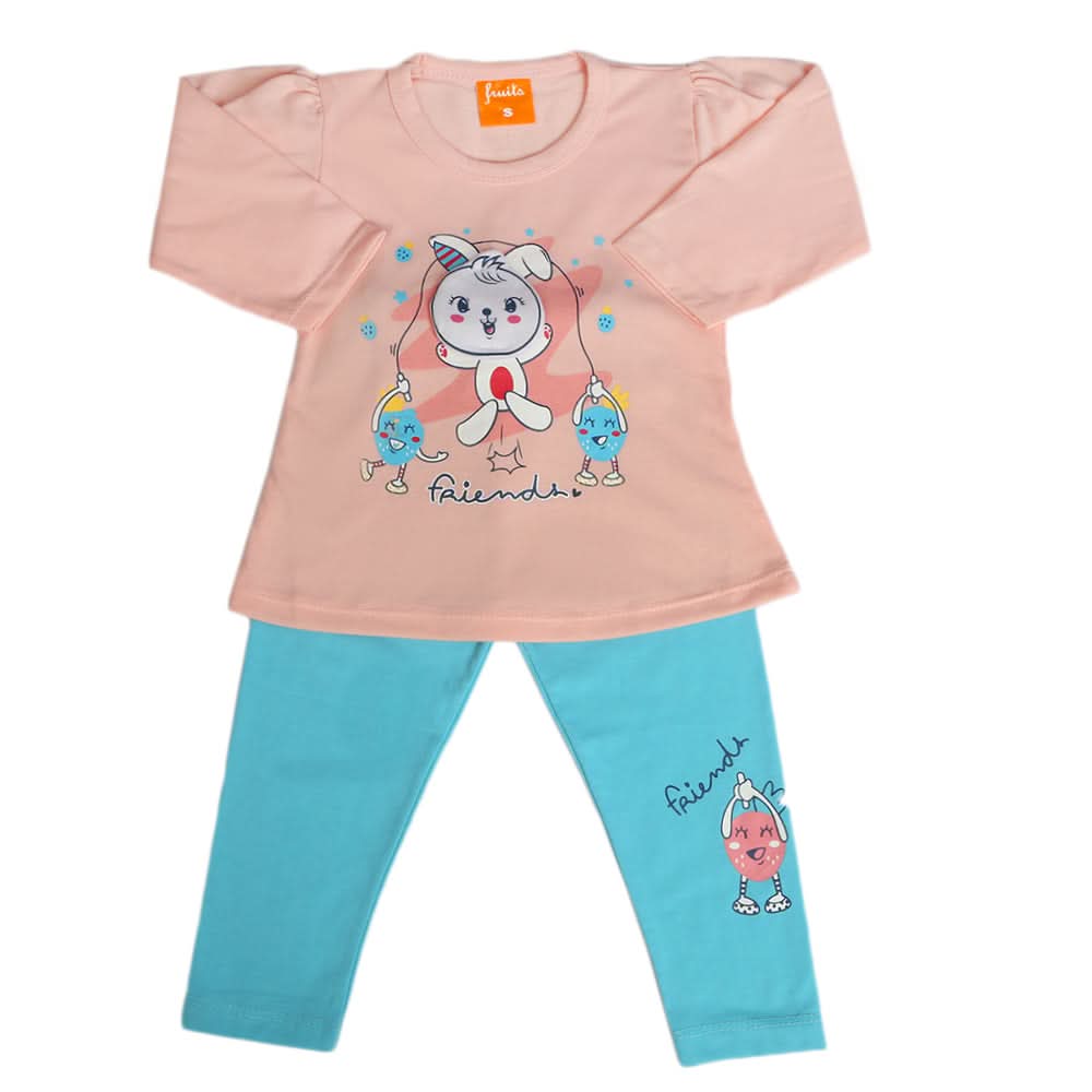 Girls Full Sleeves Suit - Peach, Girls Suits, Chase Value, Chase Value