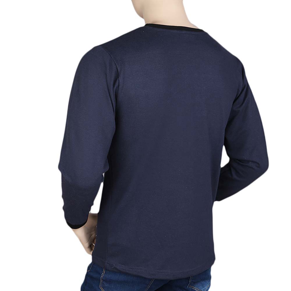 Men's Full Sleeves T-Shirt - Navy Blue, Mens T-Shirts, Chase Value, Chase Value