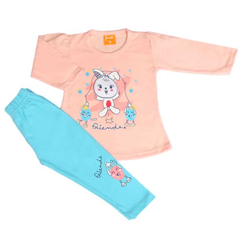 Girls Full Sleeves Suit - Peach, Girls Suits, Chase Value, Chase Value