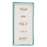 Women's Finger Rings 5 Pcs - Golden, Women, Finger Rings, Chase Value, Chase Value