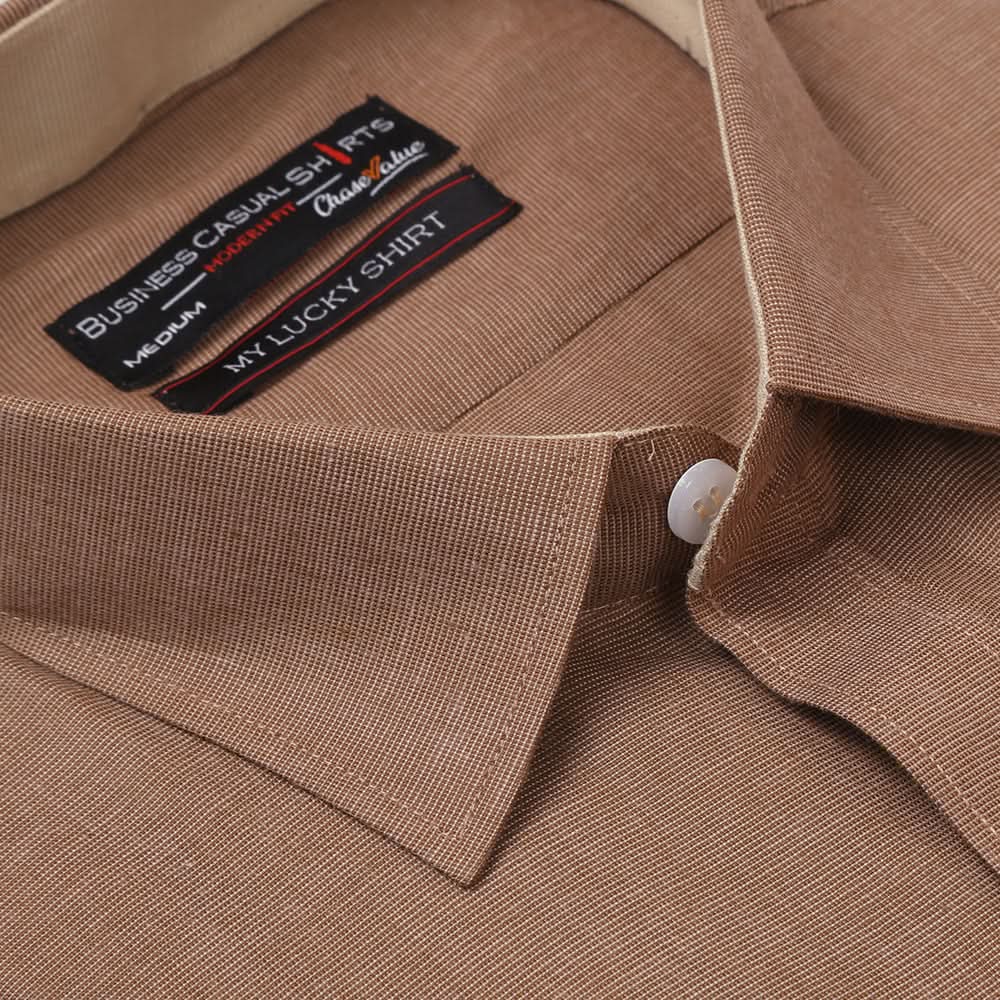 Mens Business Casual Shirt - Brown, Men, Shirts, Chase Value, Chase Value