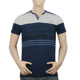 Men's Half Sleeves Round Neck T-Shirt - Steel Green, Men, T-Shirts And Polos, Chase Value, Chase Value