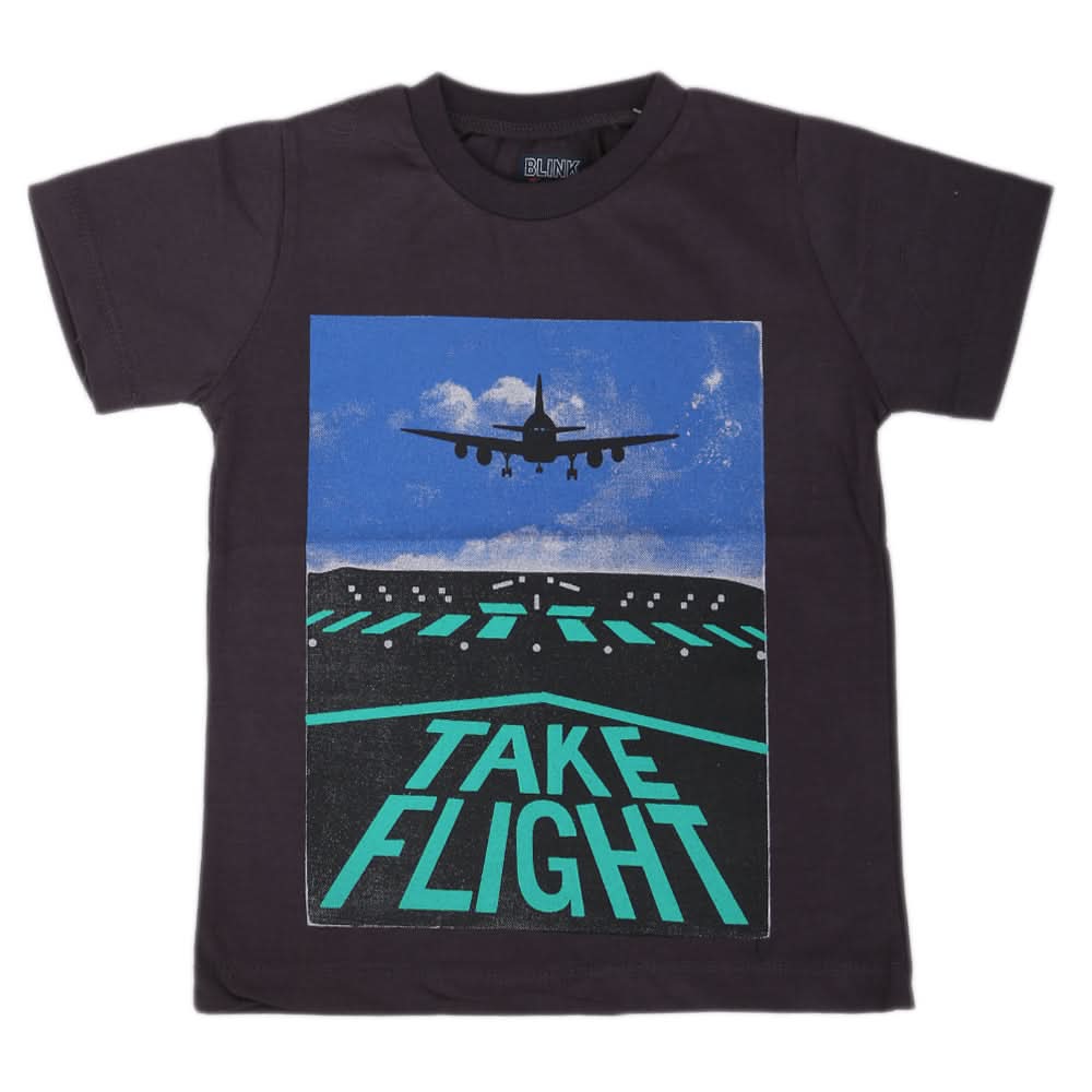Boys Round Neck Half Sleeves T-Shirt - Dark Grey, Kids, Boys T-Shirts, Chase Value, Chase Value