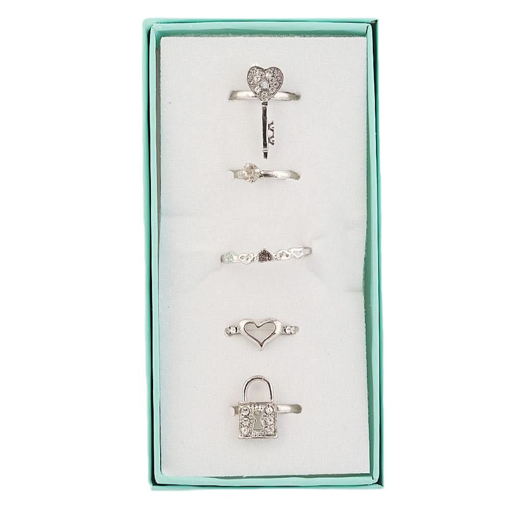 Women's Finger Rings 5 Pcs - Silver, Women, Finger Rings, Chase Value, Chase Value