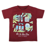 Boys Half Sleeves T-Shirt - Maroon, Kids, Boys T-Shirts, Chase Value, Chase Value