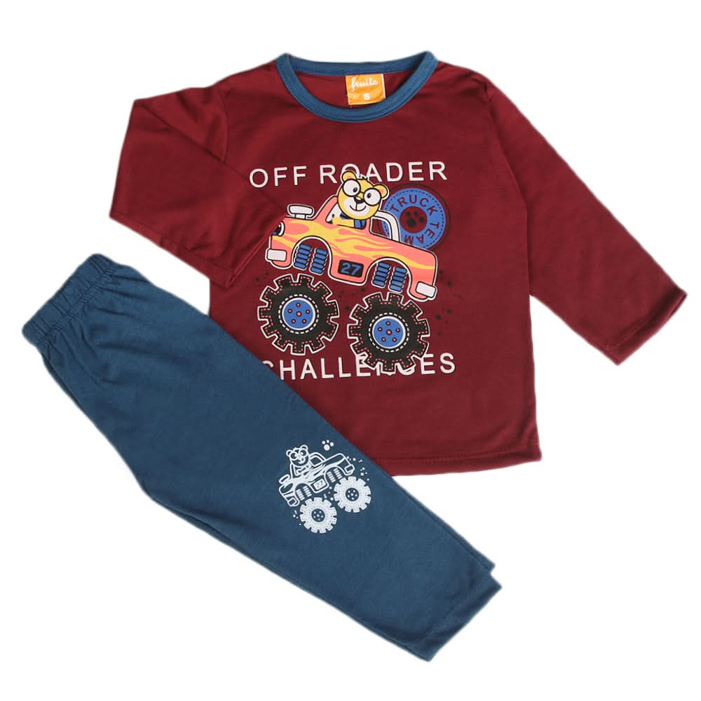 Boys Full Sleeves Suit - Maroon, Boys Sets & Suits, Chase Value, Chase Value
