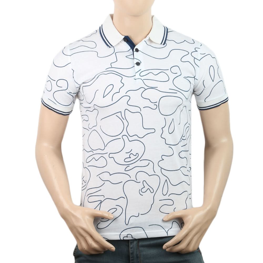 Men's Half Sleeves Polo T-Shirt - White, Men, T-Shirts And Polos, Chase Value, Chase Value