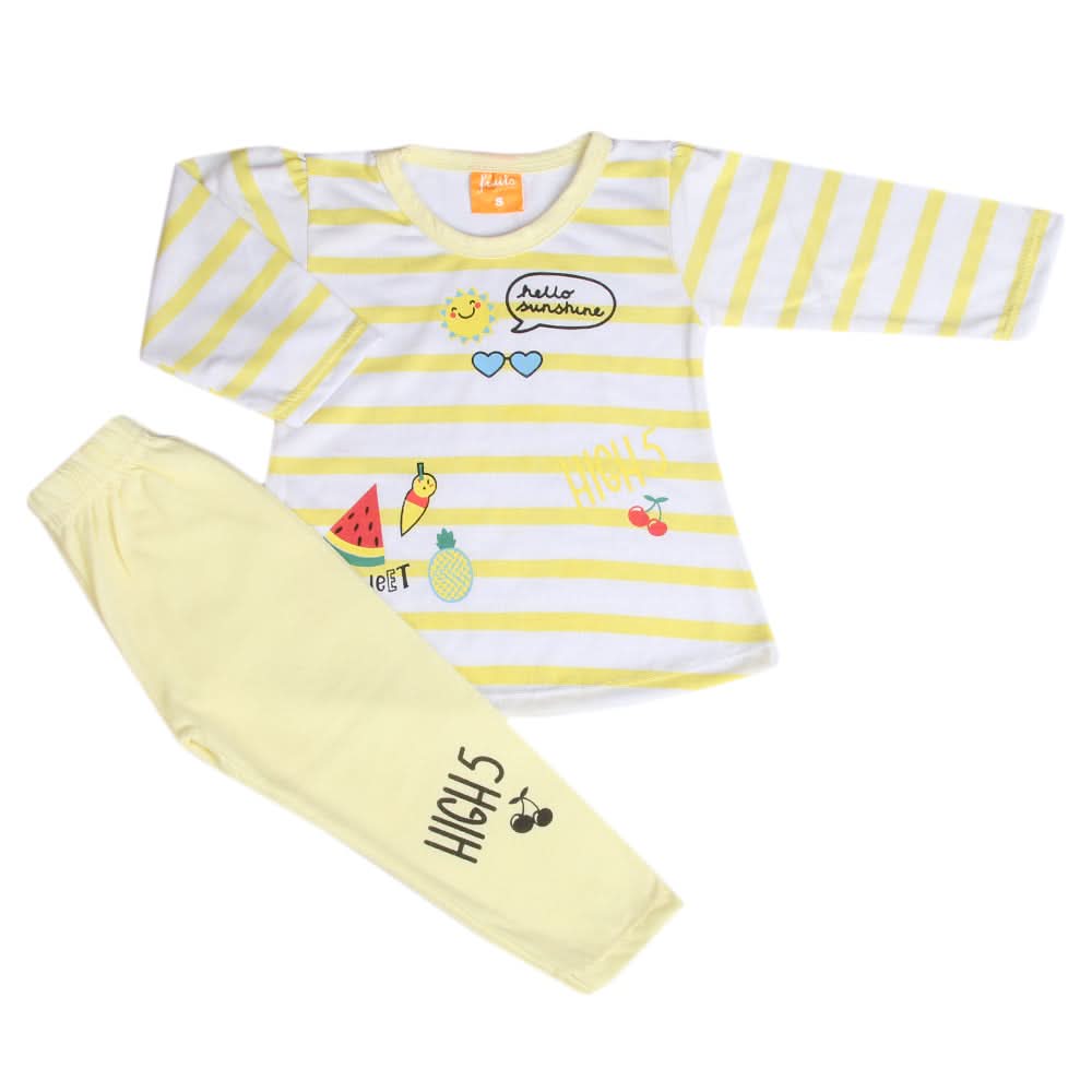 Girls Full Sleeves Suit - Lemon, Girls Suits, Chase Value, Chase Value