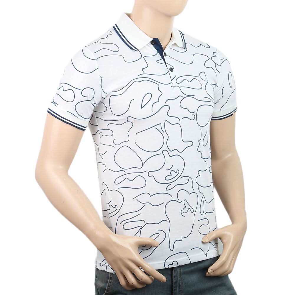 Men's Half Sleeves Polo T-Shirt - White, Men, T-Shirts And Polos, Chase Value, Chase Value