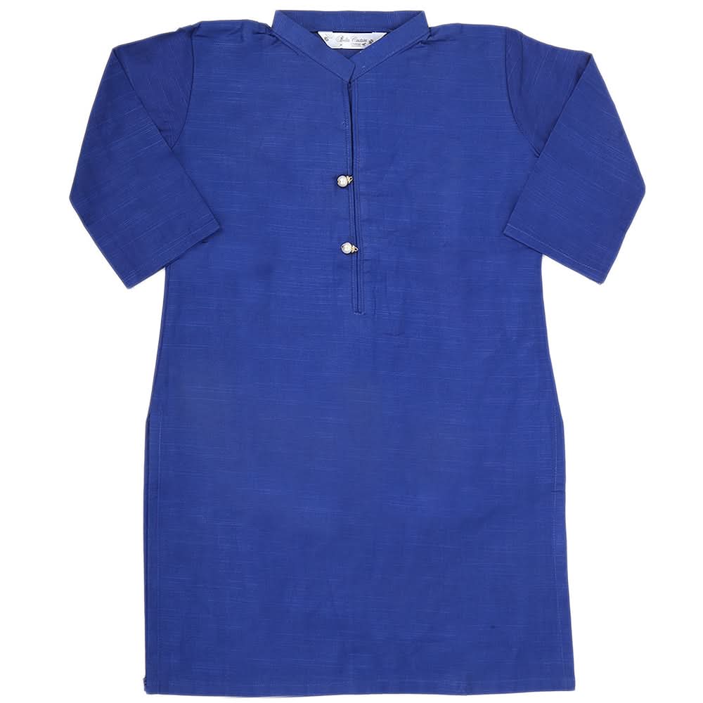 Girls Plain Khaddar Kurti - Royal Blue, Kids, Girls Kurti, Chase Value, Chase Value