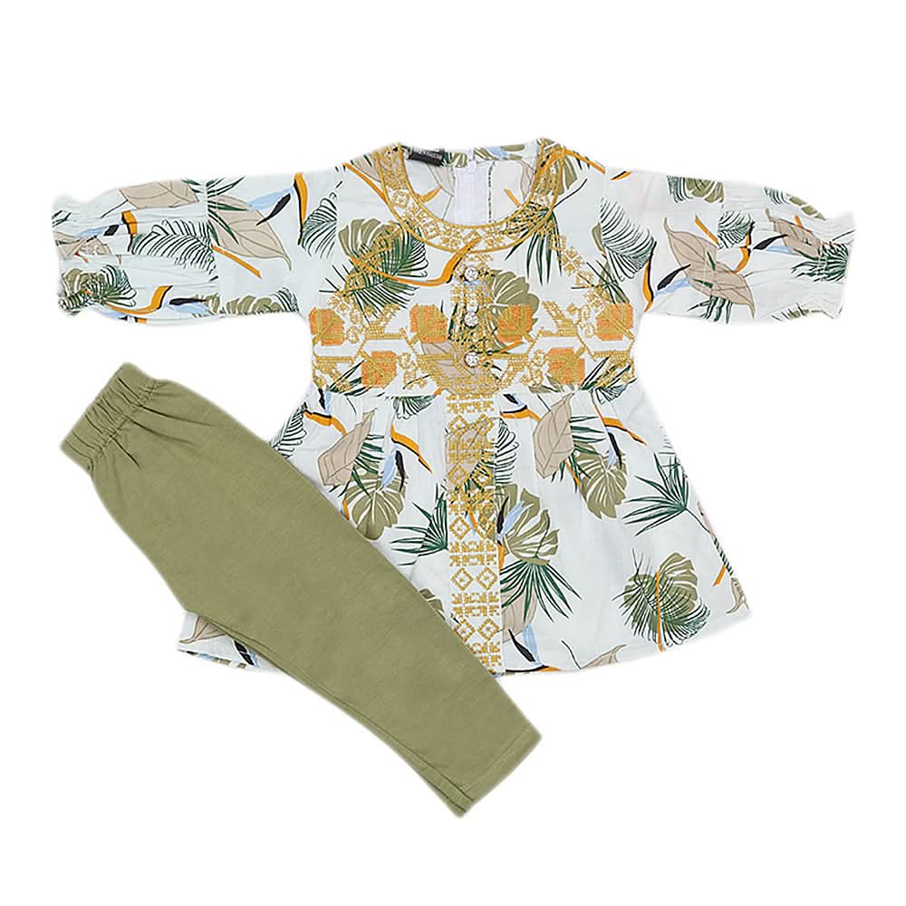 Girls Pajama Suit - Green, Kids, Girls Sets And Suits, Chase Value, Chase Value