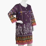 Women's Digital Printed Kurti - Purple, Women Ready Kurtis, Chase Value, Chase Value