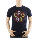 Men's Half Sleeves Lycra Print T-Shirt - Navy Blue, Men's T-Shirts & Polos, Chase Value, Chase Value