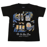 Boys Half Sleeves T-Shirt - Black, Kids, Boys T-Shirts, Chase Value, Chase Value