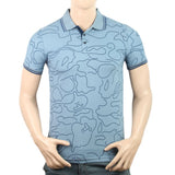 Men's Half Sleeves Polo T-Shirt - Steel Blue, Men, T-Shirts And Polos, Chase Value, Chase Value