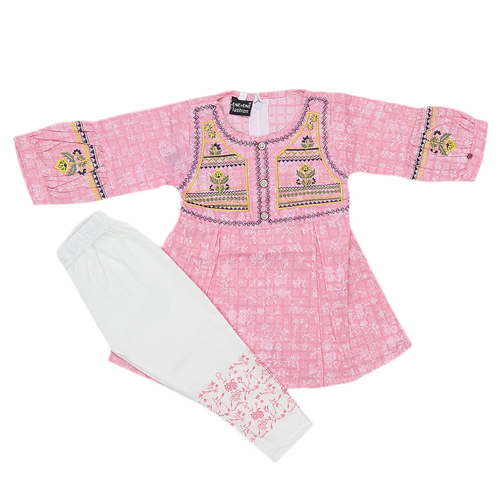 Girls Pajama Suit - Pink - A, Kids, Girls Sets And Suits, Chase Value, Chase Value