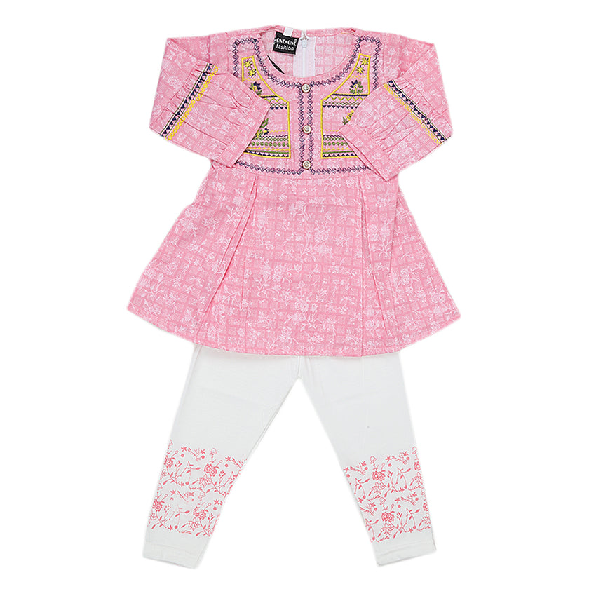 Girls Pajama Suit - Pink - A, Kids, Girls Sets And Suits, Chase Value, Chase Value