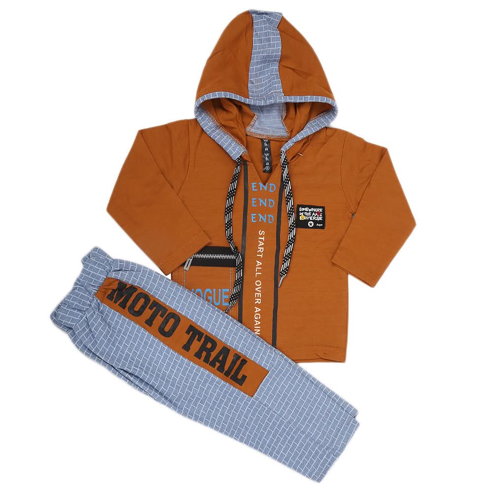 Boys Full Sleeves Suit (42611) - Brown, Kids, Boys Sets And Suits, Chase Value, Chase Value