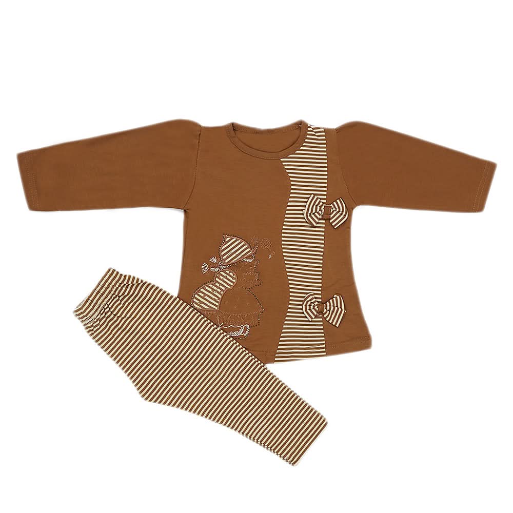 Girls Pajama Suit - Brown, Kids, Girls Sets And Suits, Chase Value, Chase Value